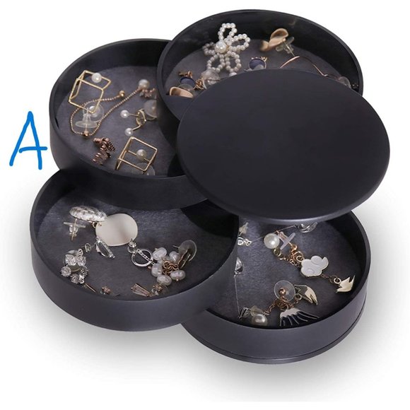 New Jewelry Organizer, Small Jewelry Storage Box Earring Holder for Wome… - Picture 5 of 8